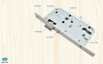 Euro Mortise Lock Body - Classroom Lock