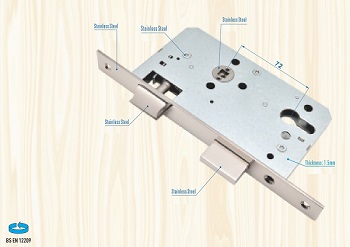 Euro Mortise Lock Body - Escape Lock