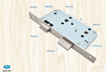 Euro Mortise Lock Body - Bathroom Lock