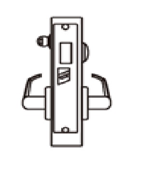 ANSI Commercial Mortise Lock - Privacy Lock with Deadbolt and Coin Turn Outside 衛生間鎖