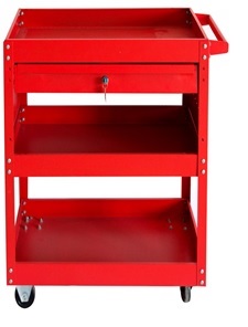 One Drawer & Three Shelves Tool Trolley Cart