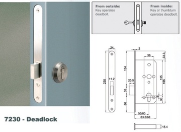 Euro Mortise Lock - Deadlock