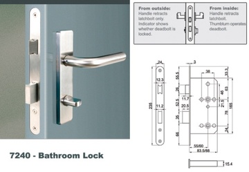Euro Mortise Lock - Bathroom Lock