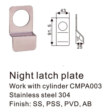 Outside Night latch plate